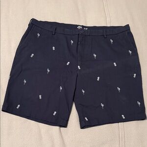 Izod Dark Blue Shorts with Pineapple Embroidery